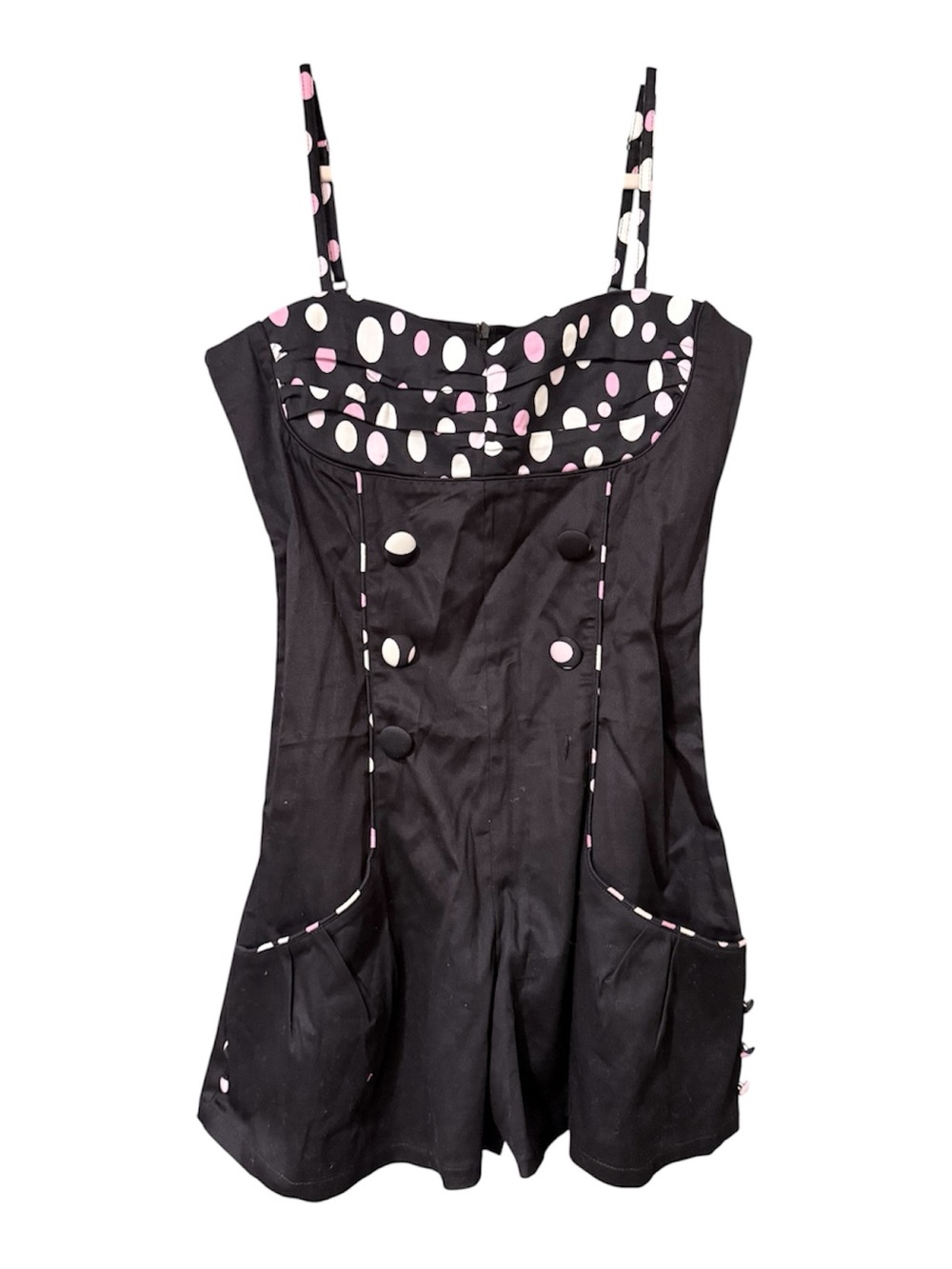 Voodoo Vixen Polka Dot Pinup Romper M/L